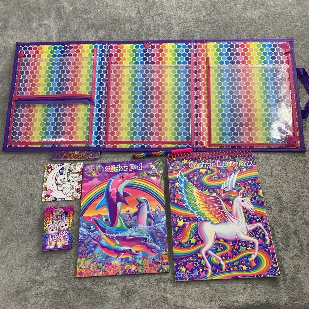 Lisa Frank Art Case Tikanni Trifold Portfolio On the Go Storage Complete Set - Picture 6 of 10